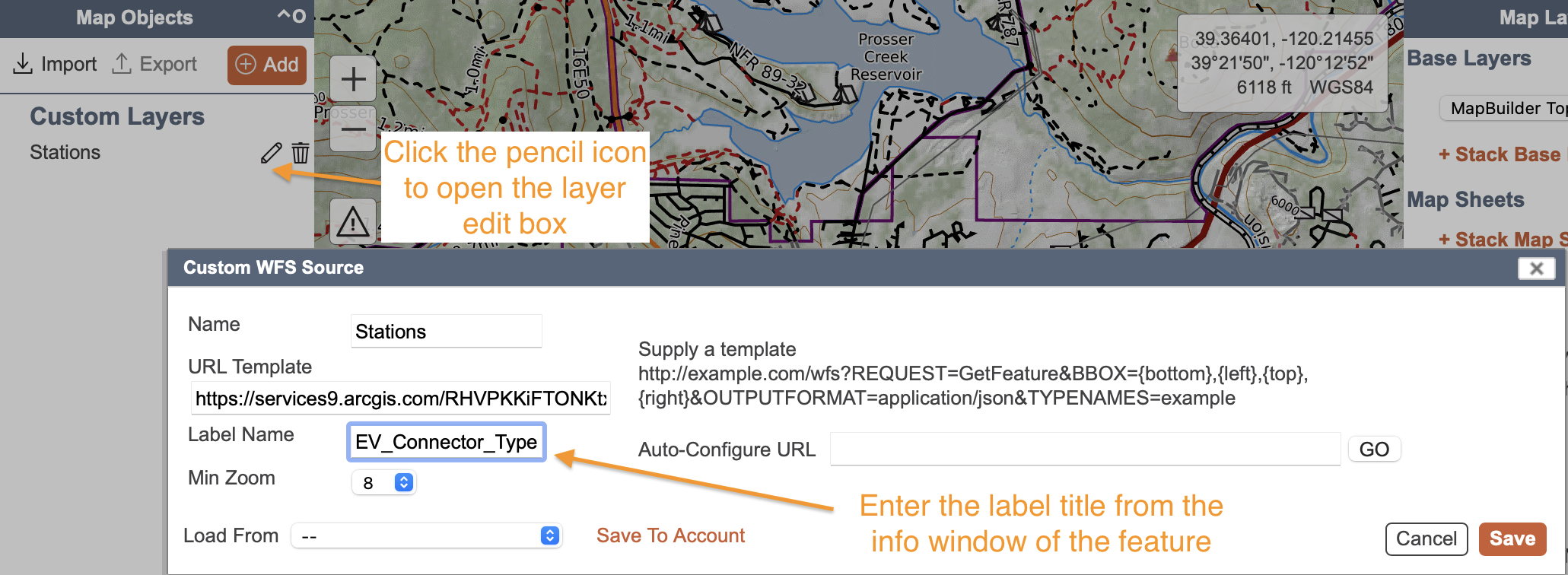 WFS Source | CalTopo Training