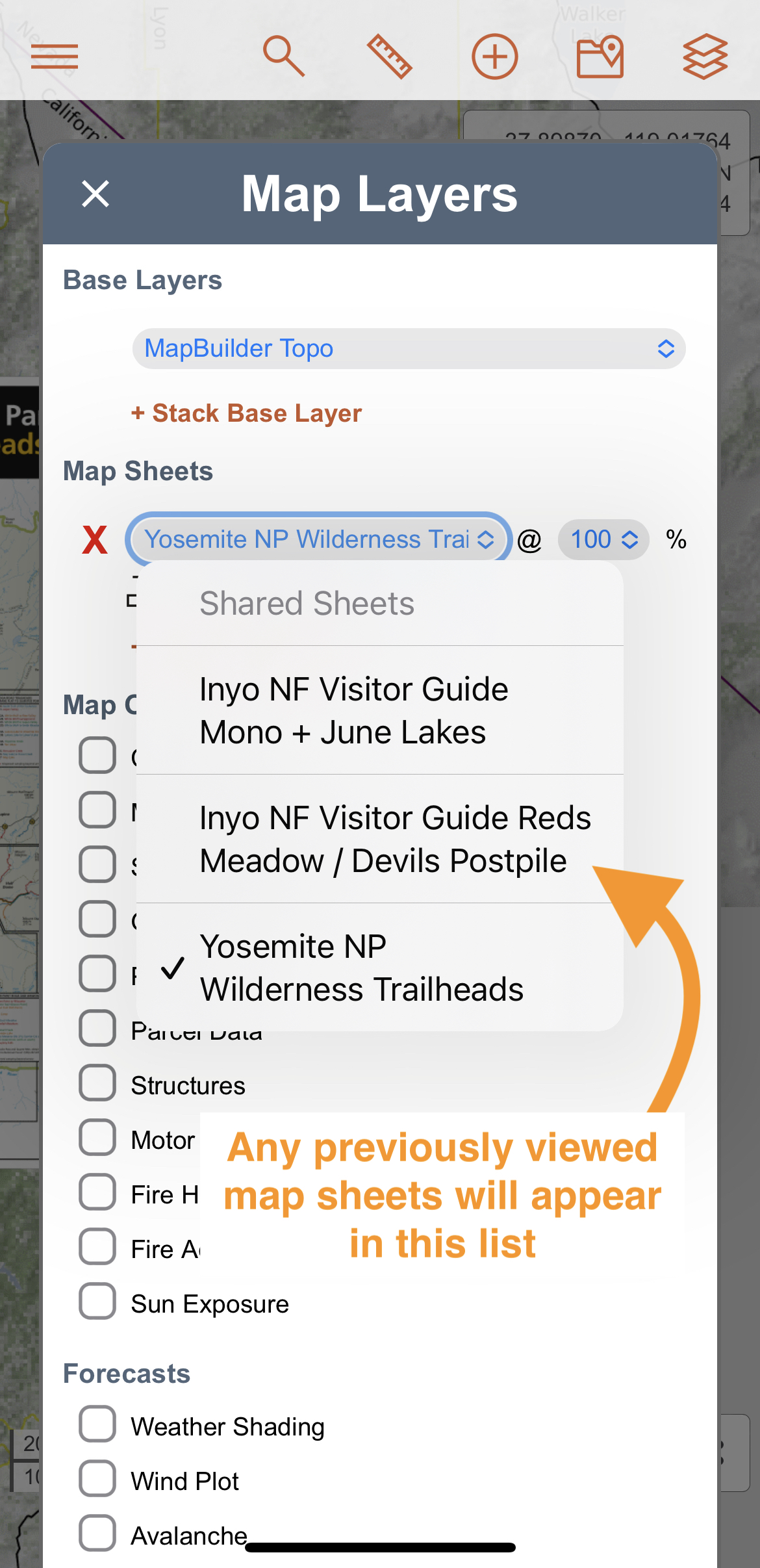 Map Sheets CalTopo Training - Stack Map Sheet Mobile 